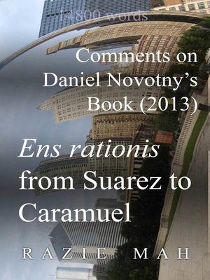 cover image of Comments on Daniel Novotny's Book (2013) Ens Rationis from Suarez to Caramuel